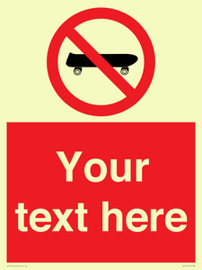 Custom No Skateboarding Sign